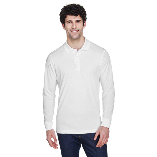 Men's Pinnacle Performance Long-Sleeve Piqué Polo