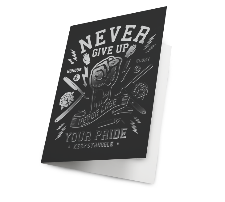 Spot UV Greeting Card Matte Lamination + Spot UV