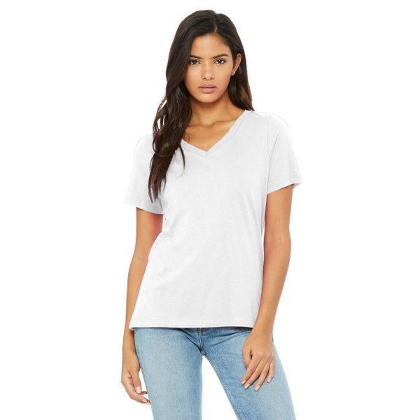 Bella + Canvas Ladies' Relaxed Jersey V-Neck T-Shirt | 6405