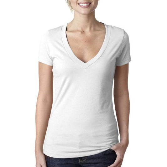 Next Level Ladies' CVC Deep V | 6640