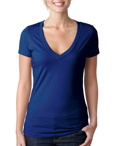 Next Level Ladies' CVC Deep V | 6640